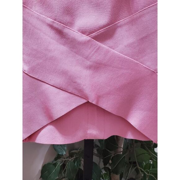 Meilun Women Pink Rayon Pull on Pencil & Straight Mini Stretch Skirt Size Large - Picture 4 of 11